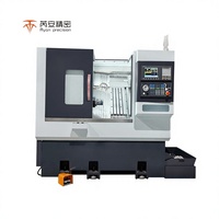 Tour CNC économique à 30 outils °   Tour à lit incliné avec porte-outils en T, options FANUC, Syntec, GSK, pour le tournage des métaux