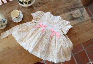 FL65 moda estiva bambina abito spagnolo pizzo blu Tulle all'ingrosso <span class=keywords><strong>abbigliamento</strong></span> per bambini 2-7 anni - Product Image 2