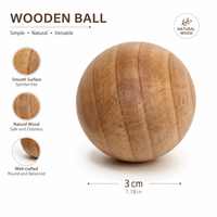 Vente en gros de boules en bois de Paulownia non finies de 3 cm, sphères en bois naturel, durables, écologiques, personnalisables pour les travaux manuels, les jouets, la décoration de la maison