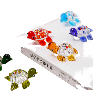 تقنية صنع السلاحف الزجاجية الملونة المصنوعة يدويًا لتمثال السلاحف الزجاجية للديكور المنزلي المنتجات الحرفية - Product Image 2