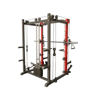 Tudo em um equipamento desportivo multi função ginásio equipamentos poder rack smith máquina abrangente Fitness exercício
