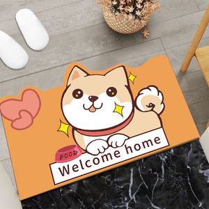 Alfombrilla de suelo semicircular de diatomeas de dibujos animados en forma especial alfombrilla de puerta de diatomeas alfombrilla de pie antideslizante absorbente alfombra de puerta - Product Image 1