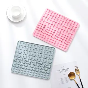 New release 130 grid bone shaped baking silicone mold DIY pet mini snack dog food biscuit baking tray Homemade pet biscuit tool