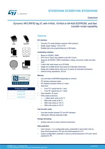 Mạch Tích Hợp Mới Và Nguyên Bản ST Dynamic NFC/RFID Tag IC Với ST25DV04K-IER6S3 EEPROM 4-Kbit 16-Kbit Hoặc 64-Kbit