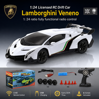 Voiture de course télécommandée électrique rechargeable 1/24 2,4 GHz Mini 4WD RC Drift Car Lamborghini Sport Drift Stunt Racing Cars Vehicle Toys