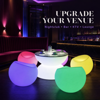 Fauteuil lounge LED moderne CoolQing avec éclairage changeant de couleur pour boîte de nuit, bar, KTV, événementiel, location RGB