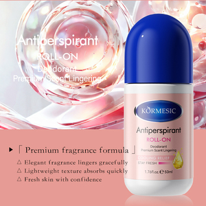 KORMESIC 50ml Deodorante Roll-on Antitraspirante Rinfrescante alle Erbe con Etichetta Privata, Fragranza Anti-Sudore OEM all'Ingrosso - Product Image 5