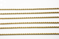 Chaîne en or véritable plaqué or ionique BMZ 18 carats 50/60 cm*0,3/0,4/0,5/0,6 cm Chaîne en corde de la meilleure qualité Garantie 2 ans Chaînes en or en forme de corde