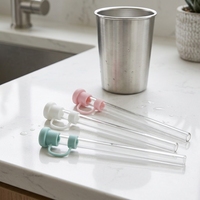 Charmes pour pailles, couvre-pailles, couvre-pailles en silicone en forme de champignon pour verre à boire pour fille