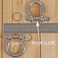 Chaînes de bateau de qualité marine pour fabricants de chaînes, avec manilles anti-déchirure de 3/8 po, chaîne à maillons soudés en acier inoxydable 316 de 5/16 po