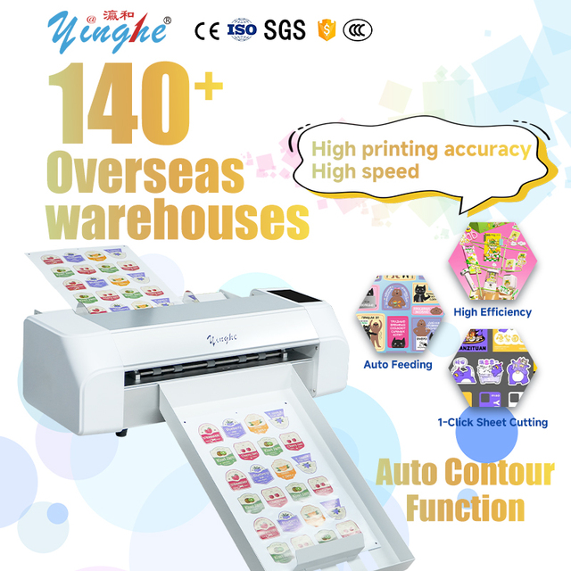 High Accuracy Graph Plotter Yinghe FE330 High Precision Automatic Grade CCD Camera Sheet Label Cutter SignMaster Cutter Plotter