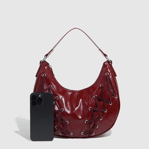 Sac à main d'été haut de gamme pour femme, tendance transfrontalière, texture croissant, fermeture éclair, rivets, sac à bandoulière sous le bras pour femme Tanjing - Product Image 4