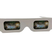 Vente en gros de lunettes de noël en papier personnalisé, lunettes de feu d'artifice 3D