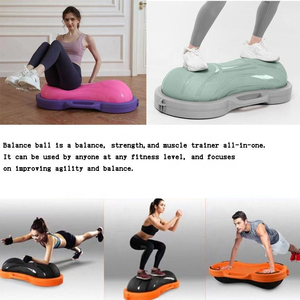Ballon Pilates anti-éclatement en forme de cacahuète pour exercices d'équilibre, avec pompe à pied bonus - Product Image 4