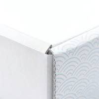 Boîte d'emballage pour colis de grande taille, en carton ondulé blanc recyclable, forme oblongue, conforme à la norme FEFCO 0427, pour la livraison et le shopping