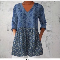 Nouveau haut pour femme en molleton imprimé 3D, style européen-américain, à fleurs, décontracté, col en V, ajusté, pour l'automne