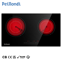 Table de cuisson électrique encastrable de haute qualité, 4500W, double brûleur, à bobine radiante, Prestige