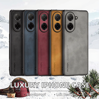 Étui de téléphone portable de luxe en cuir de mouton TPU antichoc électroplaqué avec support pour 12/13/14/15/16 Pro Max