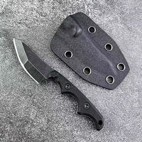Vente en gros de mini chaîne de cou personnalisable couteau EDC manche G10 gaine à lame fixe pour le camping survie touristique logo personnalisé OEM