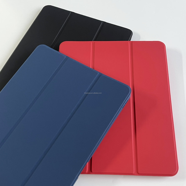 Customizable Case for iPad with Pen Holder Tri-Fold PU Leather TPU Protective Case Simple Design Skin-Feeling Touch Cases New