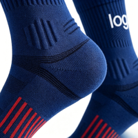 Chaussettes de course à compression avec logo personnalisé, chaussettes athlétiques rembourrées pour la randonnée, la salle de sport, vente en gros