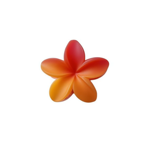 Fermaglio per capelli a forma di fiore di frangipani bicolore satinato da 8 cm per donna - Product Image 2