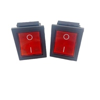 Offre Spéciale ZhaoFa Double Interrupteur à Bascule T105/55 DPDT ON-OFF avec Lampe Néon 16A 125VAC IP35 KCD4