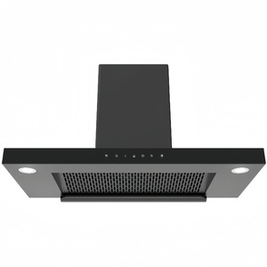 Hotte aspirante ARCTURUS noire haute performance 60/75/90 cm avec ventilation efficace et éclairage LED pour cuisines multi-usages - Product Image 3