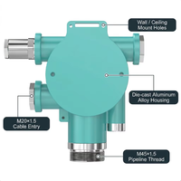 Détecteur de gaz fixe en ligne 4 gaz H2S CO LEL O2, analyseur moniteur haute précision avec écran TFT 2,4 pouces, 4-20mA RS485 ATEX IECEx IP66