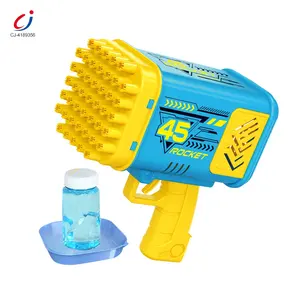 Chengji Sommer kinder spielen Spiel Raketenwerfer Bubble Machine 45 Löcher Panzerfaust Bubble Gun Outdoor-Spielzeug