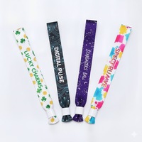 Bracelet en tissu polyester imprimé sur mesure pour la sublimation avec fermeture à glissière unidirectionnelle, vente en gros de textiles