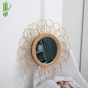 <b>Vintage</b> Woven Rattan Wall <b>Mirror</b> Eco-Friendly Creative Design for Home Decoration for Bathroom Living Room From Vietnam Factory - Product Image 5