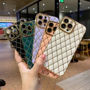 new design 6d electroplating rhombus pattern women cute girly angel eyes phone case for iphone 13 14 pro max case