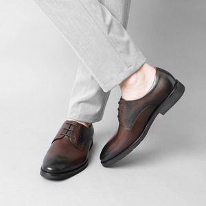 Chaussures de créateur de haute qualité, mocassins élégants en cuir véritable, chaussures de mariage formelles pour hommes - Product Image 4