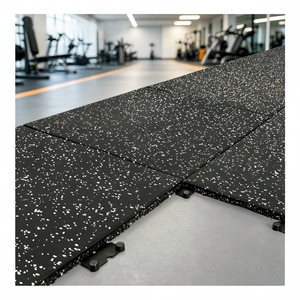 Tapis de gym en caoutchouc résistant à la compression, conserve sa forme d'origine sous une charge lourde pour une utilisation commerciale longue durée en salle de sport. - Product Image 1