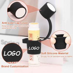 New Arrival Makeup Accessories Custom Logo Portable Silicone Chapstick Holder Keychain Sleeve Silicone Lip Balm Holder - Product Image 2