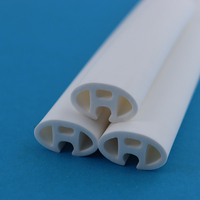 Tube profilé ovale en silicone personnalisé avec rainure pour câble, gaine de protection pour câblage de lampe de table LED, fabricant