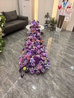 Vente flash - Chemin de table en soie de luxe multicolore à fleurs pour la décoration de table de mariage et la mise en scène d'événements