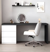 Bureau de direction en bois de luxe léger, design moderne, tiroir intégré en mélamine, écologique, durable, bureau de bâtiment de bureau