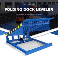 Niveleur de quai pliable 6 tonnes, plateforme hydraulique fixe en acier, plaque à carreaux, pour chargement et déchargement de camions, conteneurs et chariots élévateurs en entrepôt