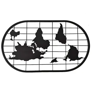 Metal World Map - 3D Wall Silhouette Metal Wall Decoration Home Office Decoration Bedroom Living Room Decorative Sculpture Art D