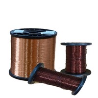 Cable de Cobre Esmaltado Redondo C11200 AWG20 Clase 130 DIN46435, Cable Crudo para Bobinado de Motores de Bombas de Agua, Uso en Exteriores y Paredes, Duradero
