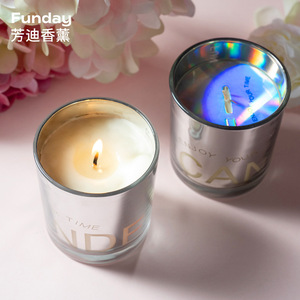 Funday Scented Candle Cylinder Colorful Gradient Led Light Modern Style Valentine'S Day Gift - Product Image 3