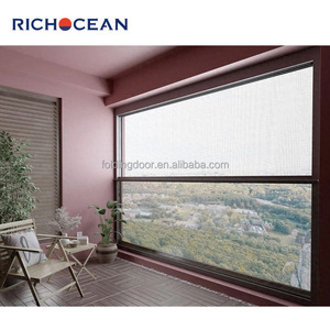 RICHOCEAN Système de verre <span class=keywords><strong>guillotine</strong></span> électrique motorisé personnalisé Fenêtre électrique élévatrice de qualité supérieure pour la résidence - Product Image 5