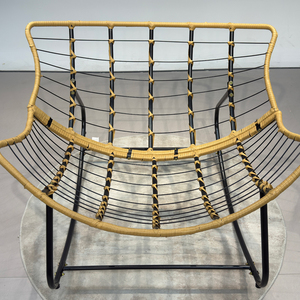 Sillón Mecedora Moderno Individual Tipo Nido de Pájaro con Estructura Metálica para Sala de Estar, Dormitorio, Apartamento, Hotel - Uso en Balcón, Descanso y Ocio - Product Image 5
