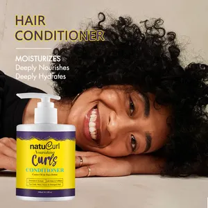 4c afro bouclés coiffure produit de soin capillaire sans sulfate ensemble de soins capillaires crème shampooing bouclés pour cheveux ondulés avec logo