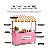 Comptoir promotionnel détachable, présentoir extérieur, stand de marché, chariot de stand amovible et portable pour centre commercial