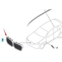 51139881906 Adatto per <span class=keywords><strong>BMW</strong></span> <span class=keywords><strong>X3</strong></span> G01 LCI Griglia in Nichel Perlato - Grigio Rete Non Porosa - Product Image 4