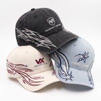 Gorra de Béisbol Estilo Dad Hat, 6 Paneles, Sarga, Bordado Racing, Visera Curva, Estilo Vintage Streetwear, Logotipo Personalizado, Unisex, Ajustable, Venta al por Mayor