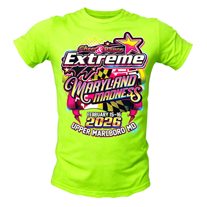 Camiseta de Competición Cheer Dance Extreme Maryland Madness con Gráfico de Bandera del Estado de MD, Estrella y Cinta, Cuello Redondo, Manga Corta, Color Azul Marino Upper <span class=keywords><strong>Marlboro</strong></span> - Product Image 1